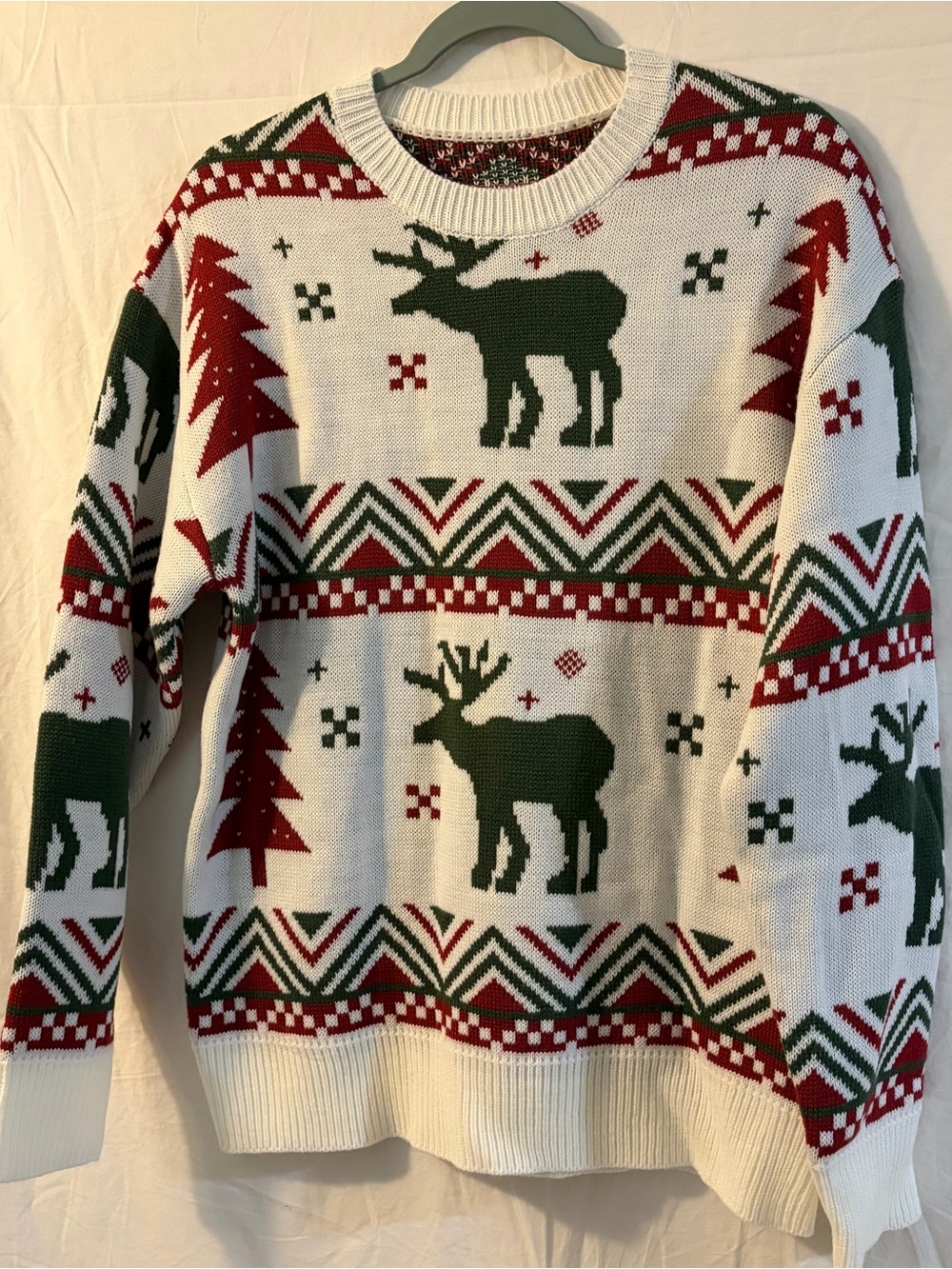 Men’s/Women’s Fair Isle Crewneck Pullover Knit Christmas Sweater